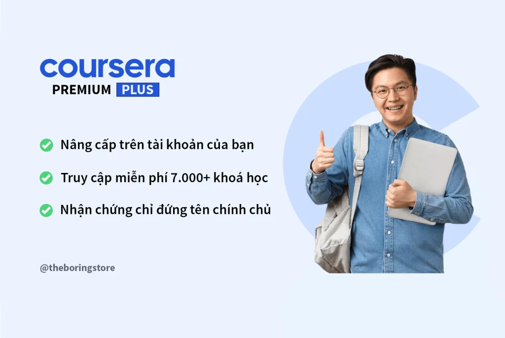 Gói nâng cấp Coursera Plus chính chủ