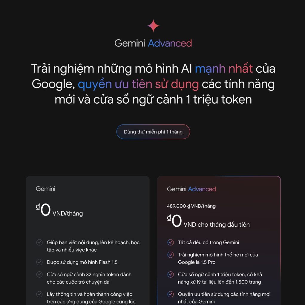 Giới thiệu Gemini Advanced