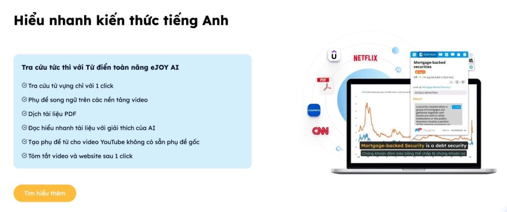 Tính năng của tài khoản eJOY English