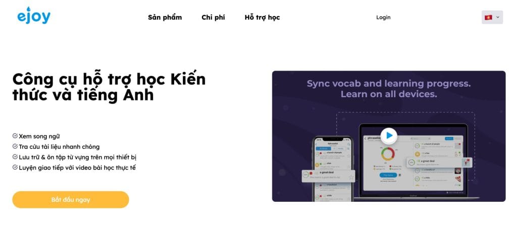 giới thiệu tài khoản eJOY English