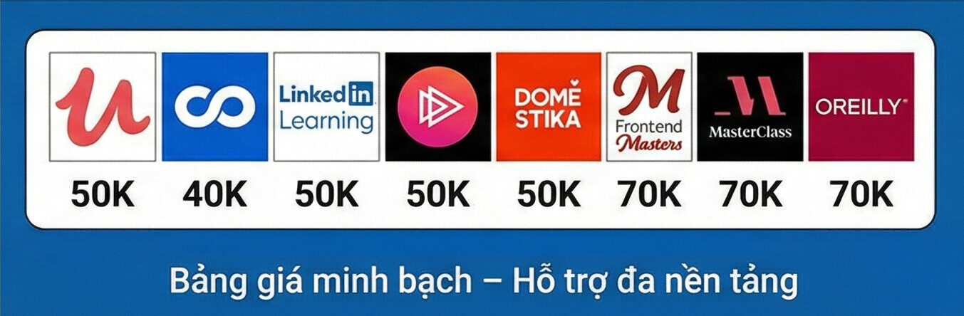 Gói tải khóa học giá rẻ – Tải mọi khóa học giá chỉ từ 40K 7 Bảng giá tải khóa học tại taikhoantenhat